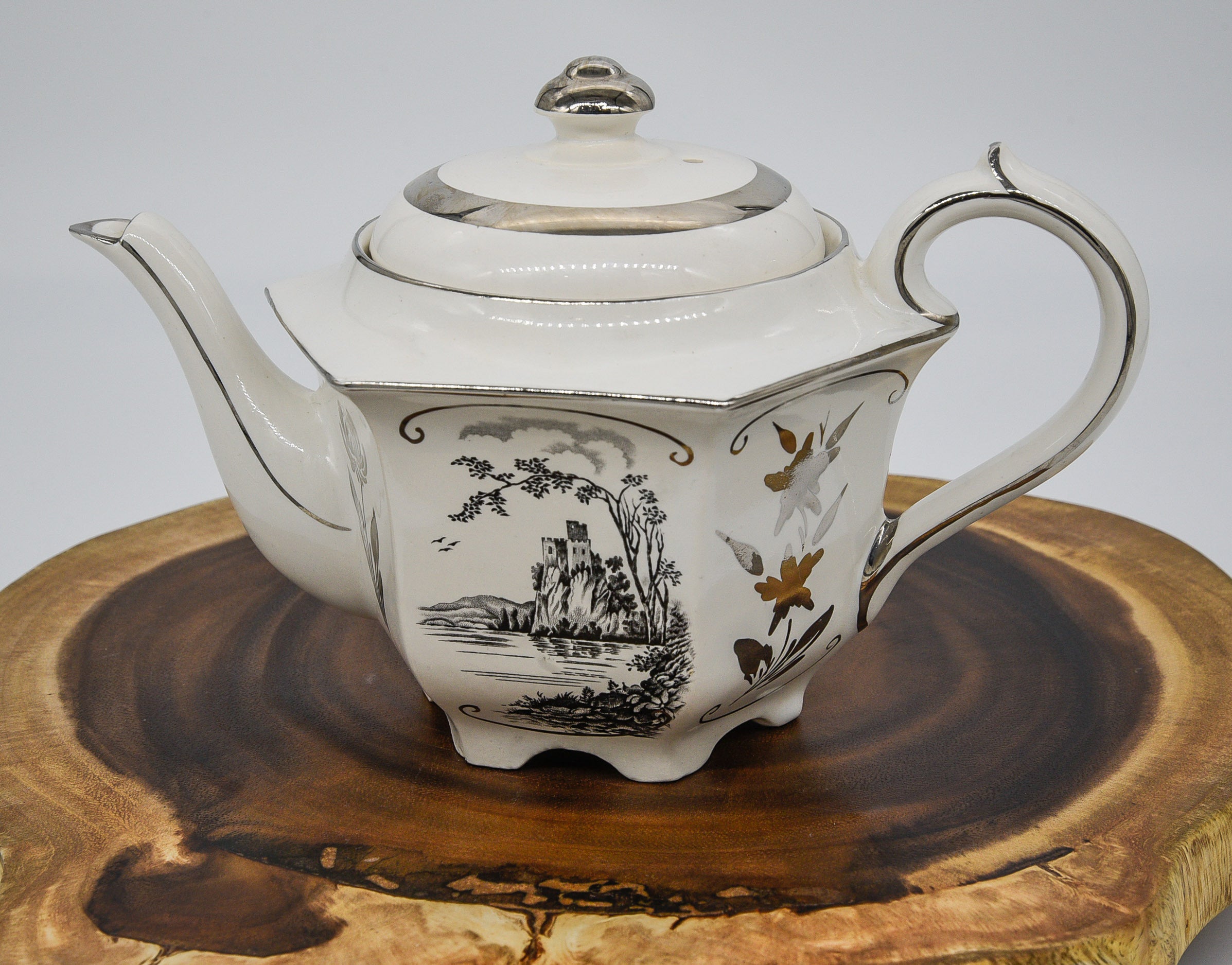 Single Serve Sadler Teapot, Vintage Tea Pot, Black One Cup Tea Pot -K – The  Vintage Teacup