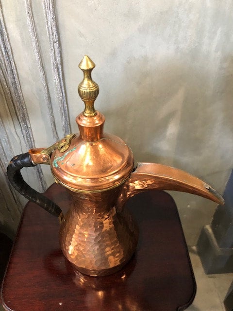 Hammered Copper Turkish Tea Pot